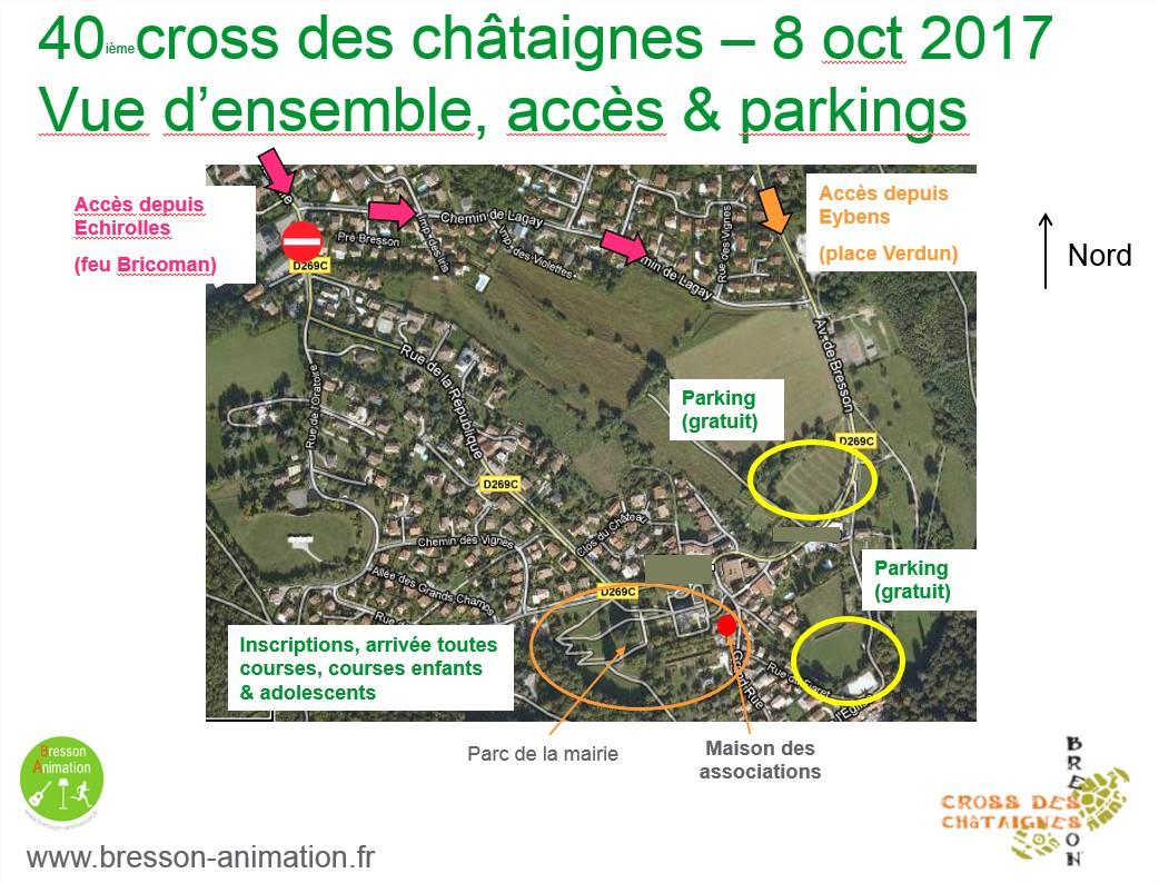 Cross des châtaignes 2017, 40ième édition accès