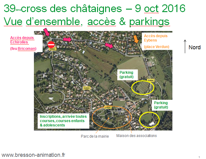 Cross des châtaignes 2016 accès